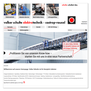 adcom werbeagentur Corporate Design Web-Design Volker Schulte Elektrotechnik GmbH Castrop-Rauxel